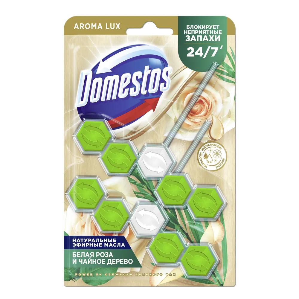 Блок для унитаза Domestos 2х50г DUO свежесть зеленого чая, блистер