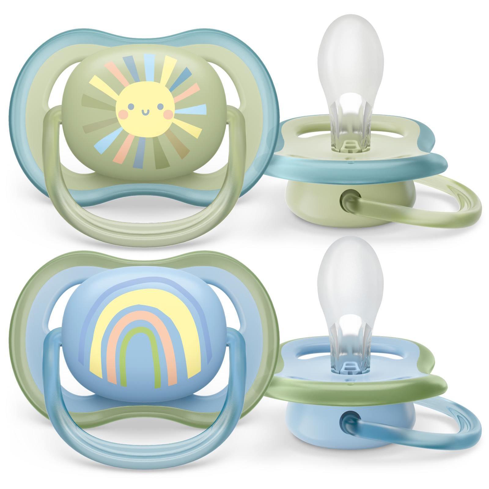 Пустышка силиконовая Philips Avent ultra air SCF085/58 с футляром, 0-6 мес, 2 шт., ПЭТ