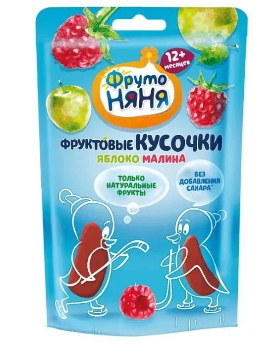 Кусочки фруктовые Фруто Няня Яблоко-малина с 12 месяцев 15 гр., саше