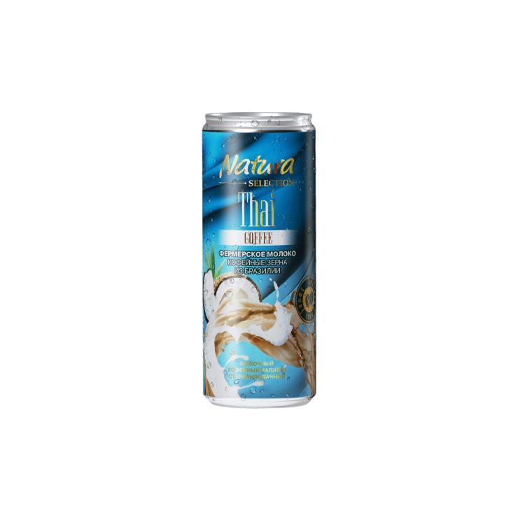 Напиток кофейный Natura Selection thai coffee кокос и ваниль 220 мл., ж/б