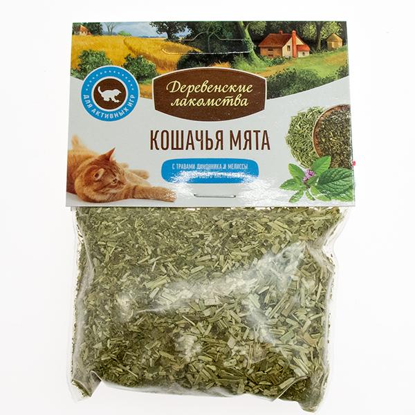 Кошачья мята Деревенские лакомства Лимонник и мелисса 15 гр., пакет