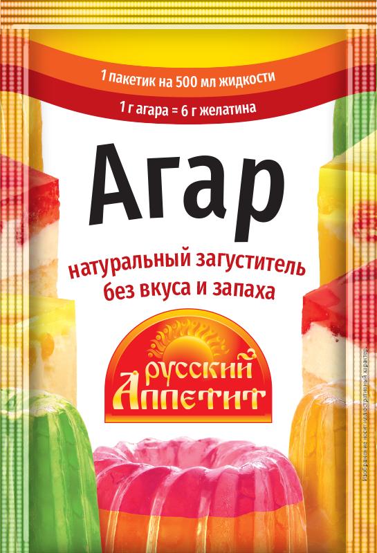 Агар Русский аппетит Натуральный загуститель, 7 гр, бумажная упаковка