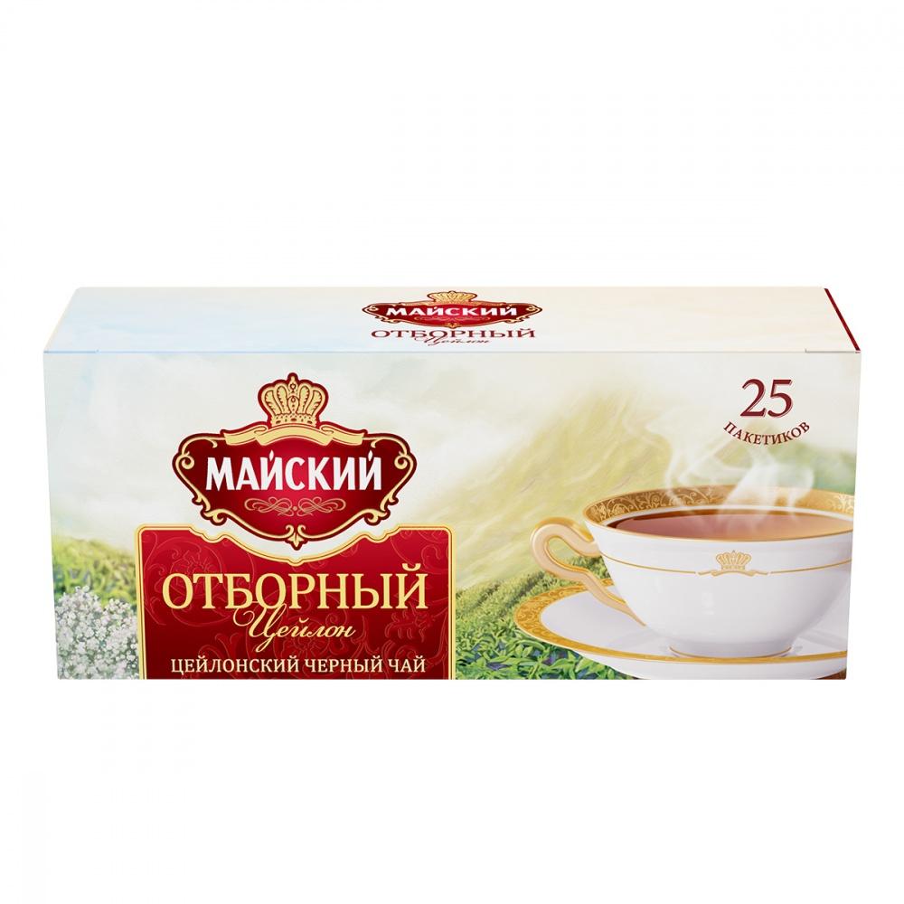 Майский чай "Отборный" пакет Цейлон 1\25*2 гр.(27)