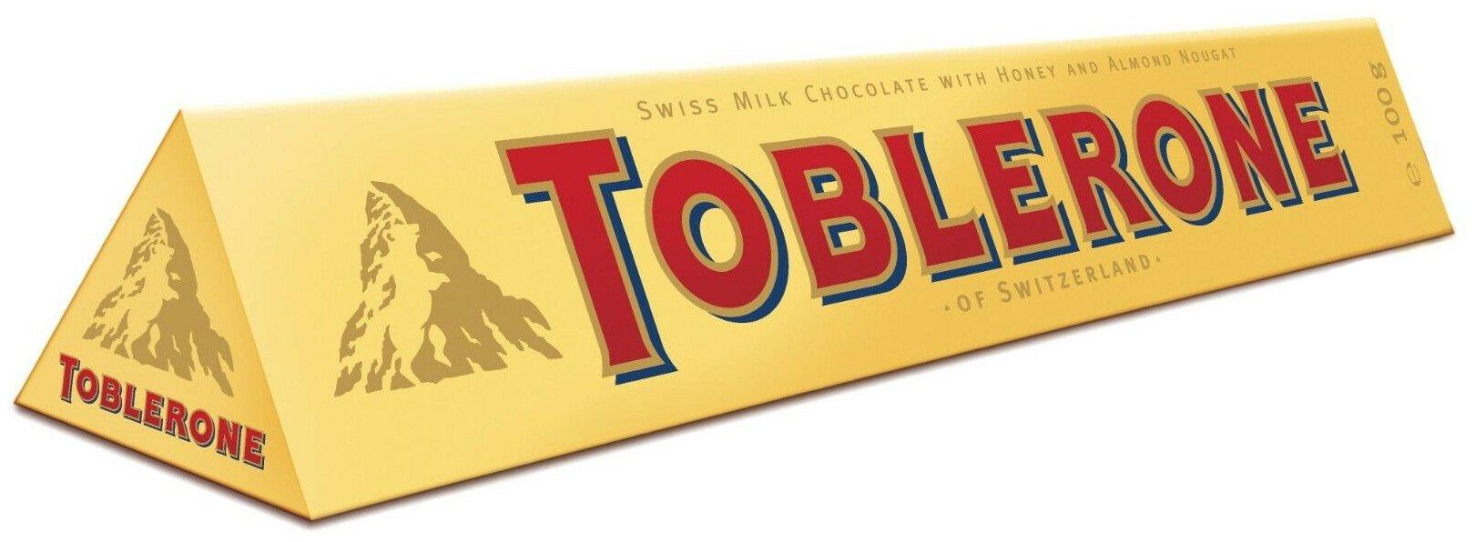 Шоколад Toblerone молочный медово-миндальная нуга 100 гр., картон