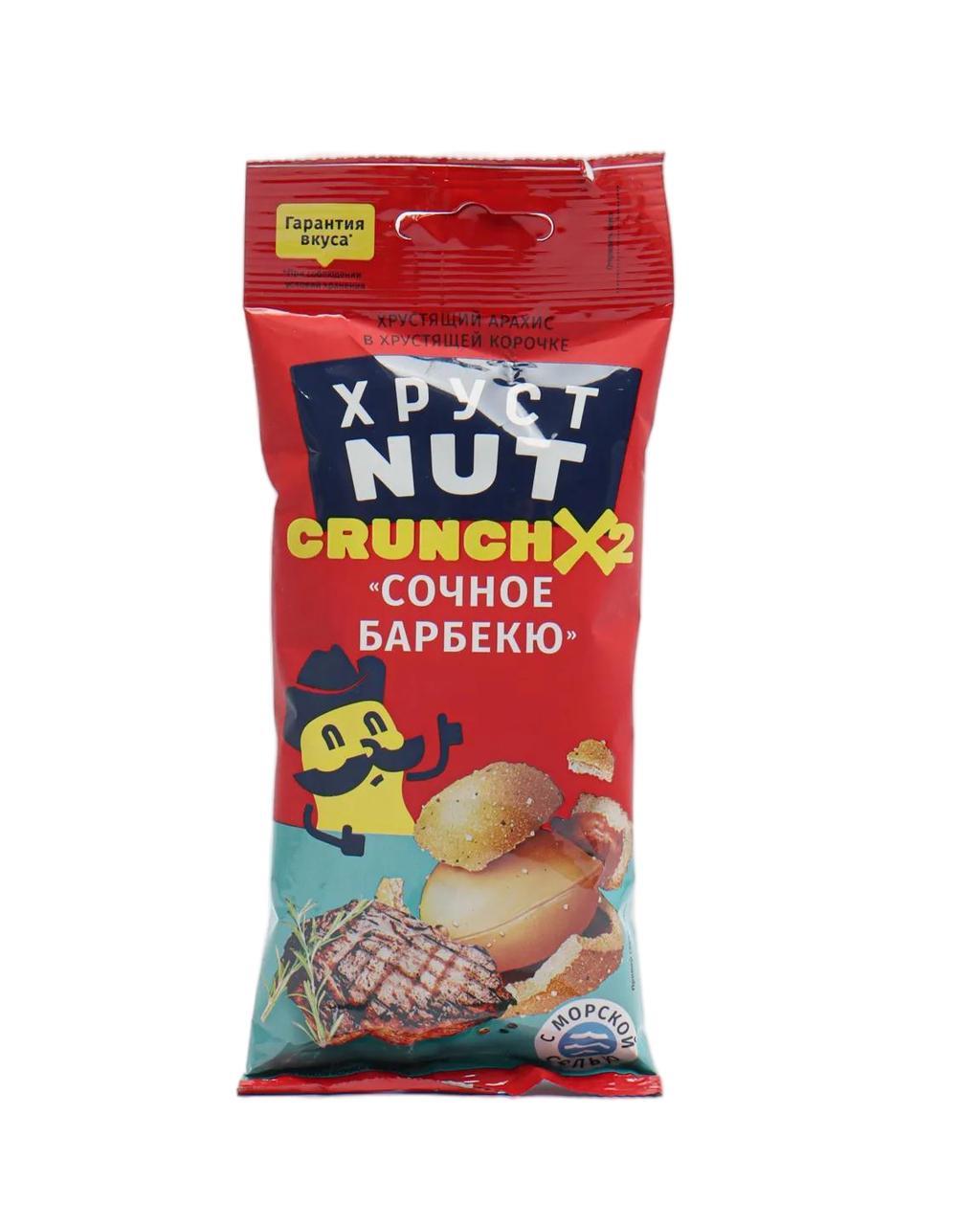Арахис ХрустNUT в корочке Сочное барбекю 60 гр., флоу-пак