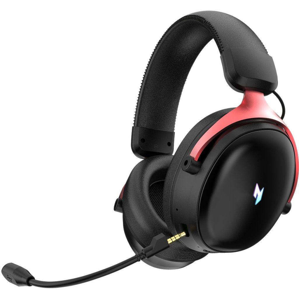 Гарнитура игровая Acer Nitro OHR401, для компьютера и игровых консолей, мониторные, Bluetooth/радио/3,5 мм, черный [zl.hdsee.00h]