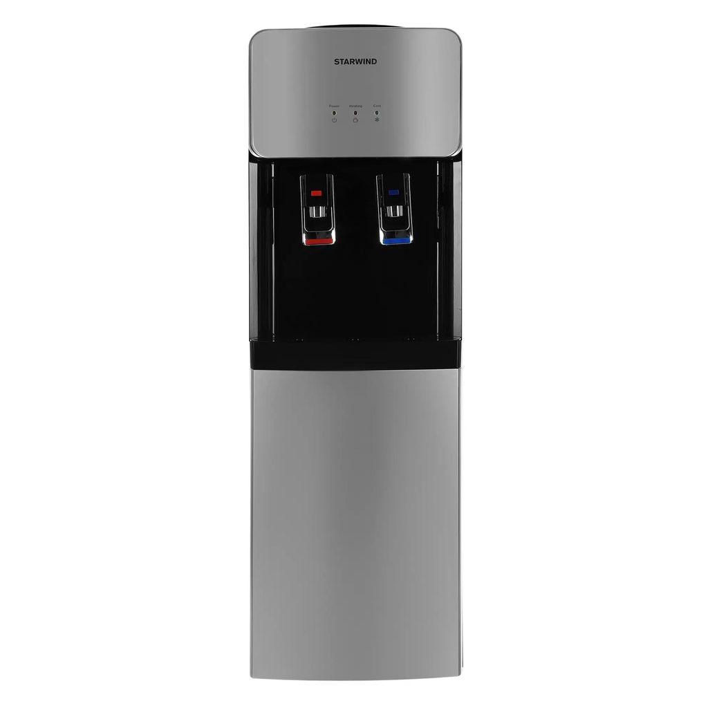 Кулер StarWind SW-1011EB, напольный, электронный, push - кран, черный/серебристый