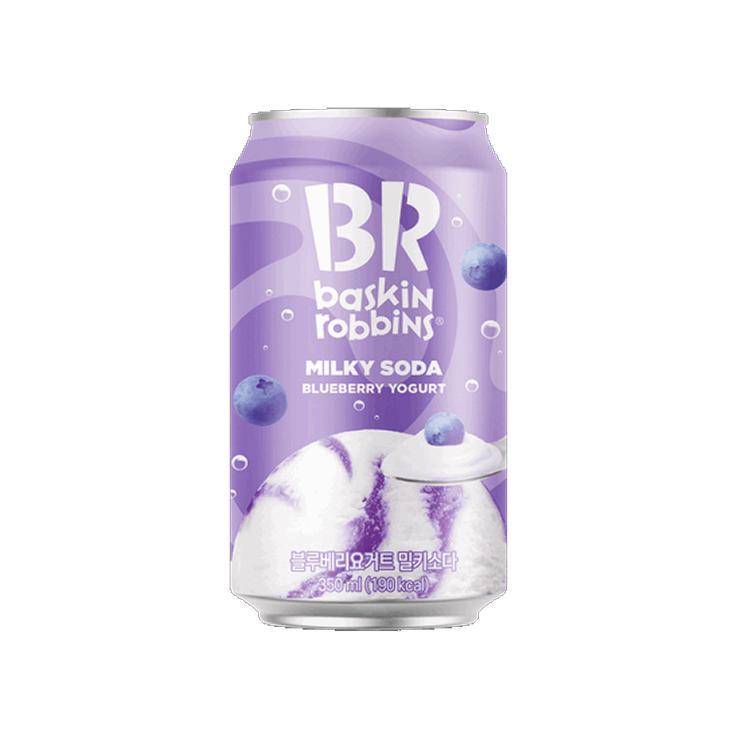 Напиток сильногазированный Baskin Robbins Blueberry Yogurt Южная Корея 350 мл., ж/б