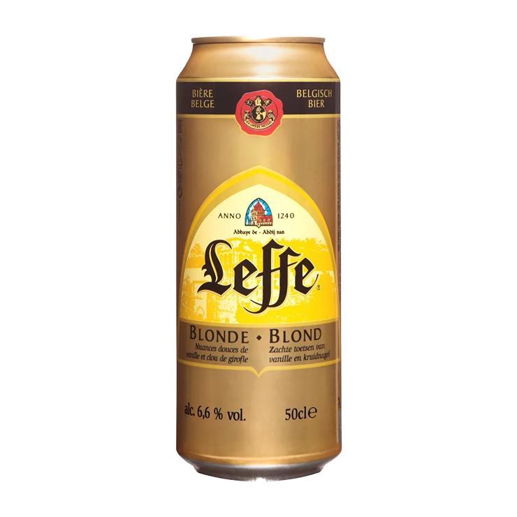 Пиво Leffe Blonde светлое фильтрованное пастеризованное 6.6% 500 мл., ж/б