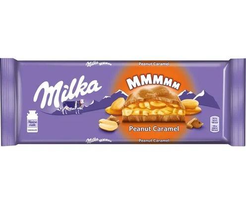Шоколад Milka с арахисом и карамелью 276 гр., флоу-пак