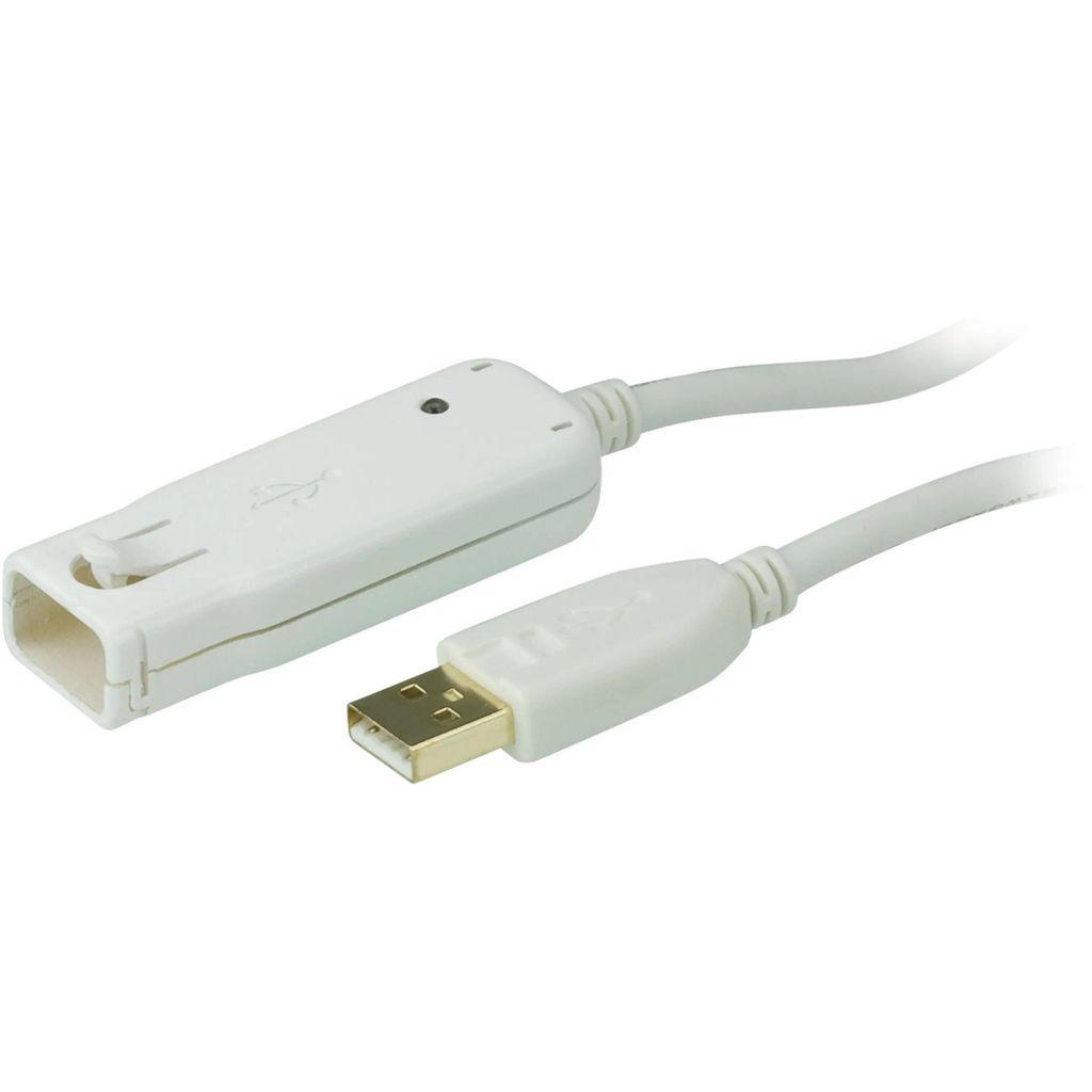 Кабель-удлинитель USB2.0 ATEN UE2120, USB A(m) (прямой) - USB A(f) (прямой), 12м, белый