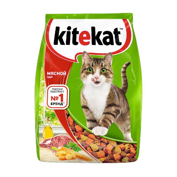 Корм для кошек Kitekat мясной пир 350 гр., флоу-пак
