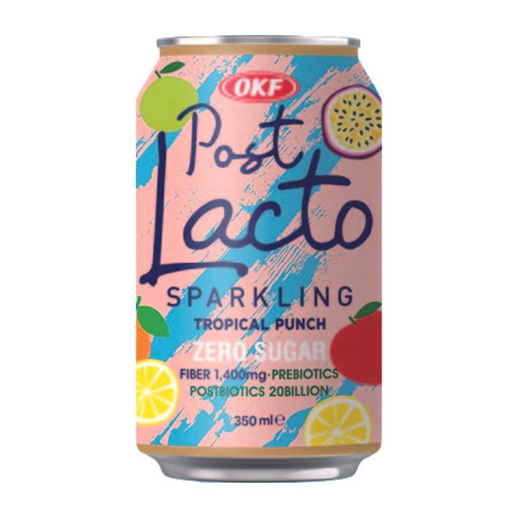 Напиток сильногазированный Post Lacto Tropical Punch zero sugar Корея 350 мл., ж/б