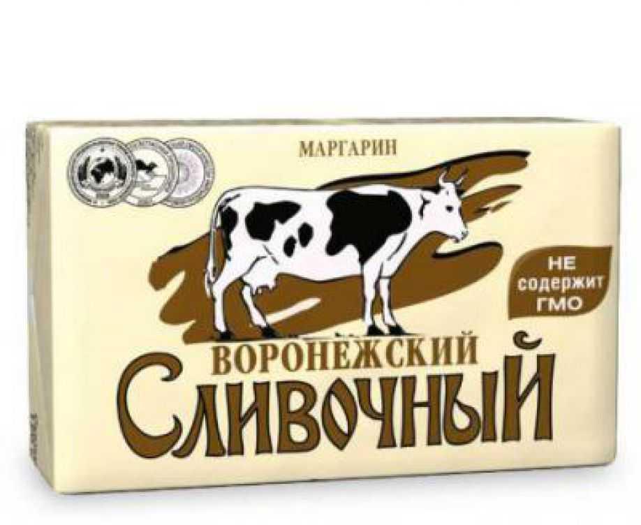 Маргарин сливочный Воронежский 180 гр., обертка