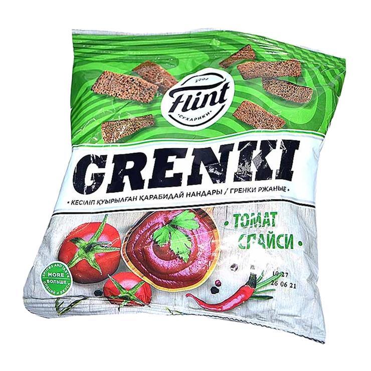 Гренки Flint томат спайси 100 гр., флоу-пак