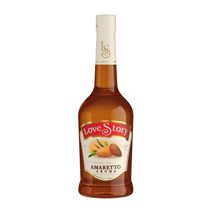 Спиртной напиток ликер Love Story Amaretto Aroma 25% Россия 500 мл., стекло