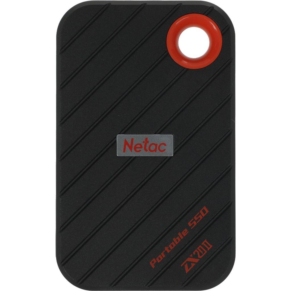 Внешний диск 2ТБ SSD NETAC ZX20 II NT01ZX20II-2T0-32BK, USB-C, запись - 1800МБ/с, чтение - 2000МБ/с, черный