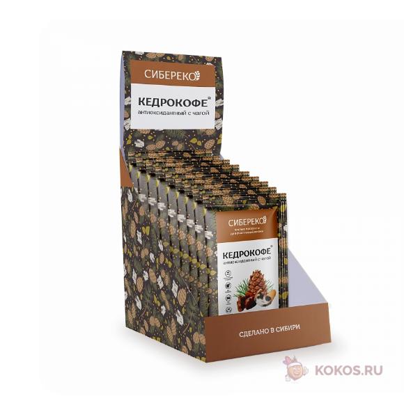 Кедрокофе Sibereco Антиоксидантный с чагой 250 гр., картон