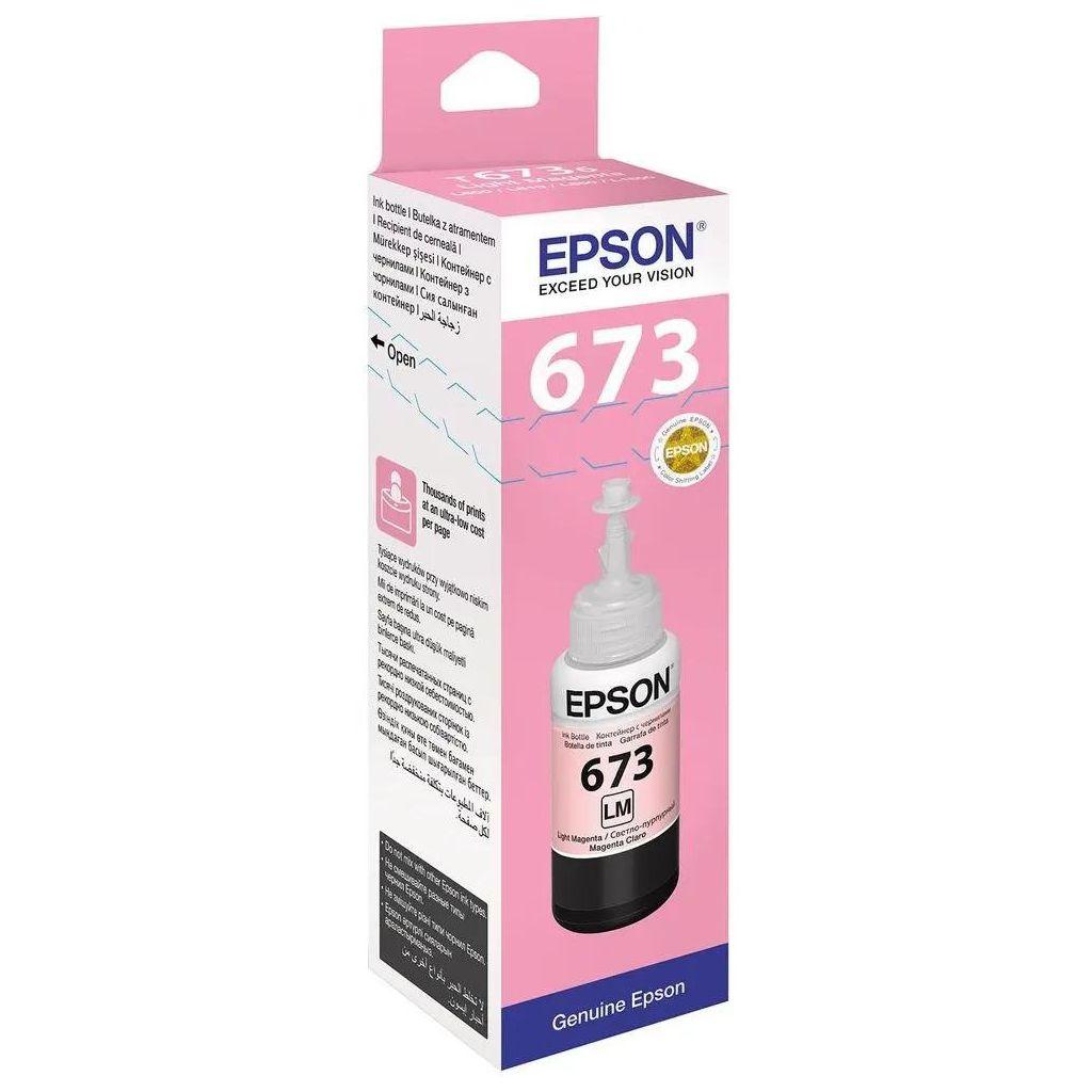 Чернила Epson 673 C13T673698 (аналог C13T67364A), для Epson, 70мл, светло-пурпурный