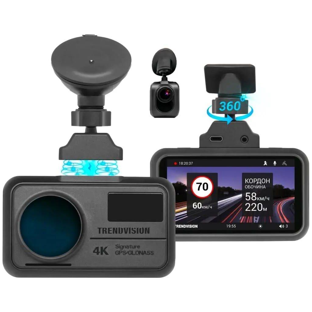 Видеорегистратор TrendVision TDR-725 Real 4K, черный