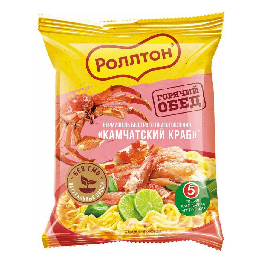 Вермишель Роллтон со вкусом камчатского краба 60 гр., флоу-пак