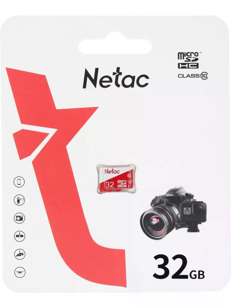 Карта памяти microSDHC UHS-I U1 Netac P500 Eco 32 ГБ, 80 МБ/с, Class 10, NT02P500ECO-032G-S, 1 шт., без адаптера
