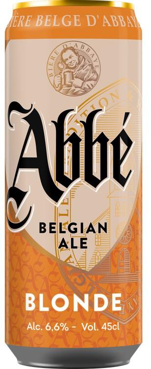 Напиток пивной Abbe Blonde светлое фильтрованное пастеризованное 6,6% 500 мл., ж/б