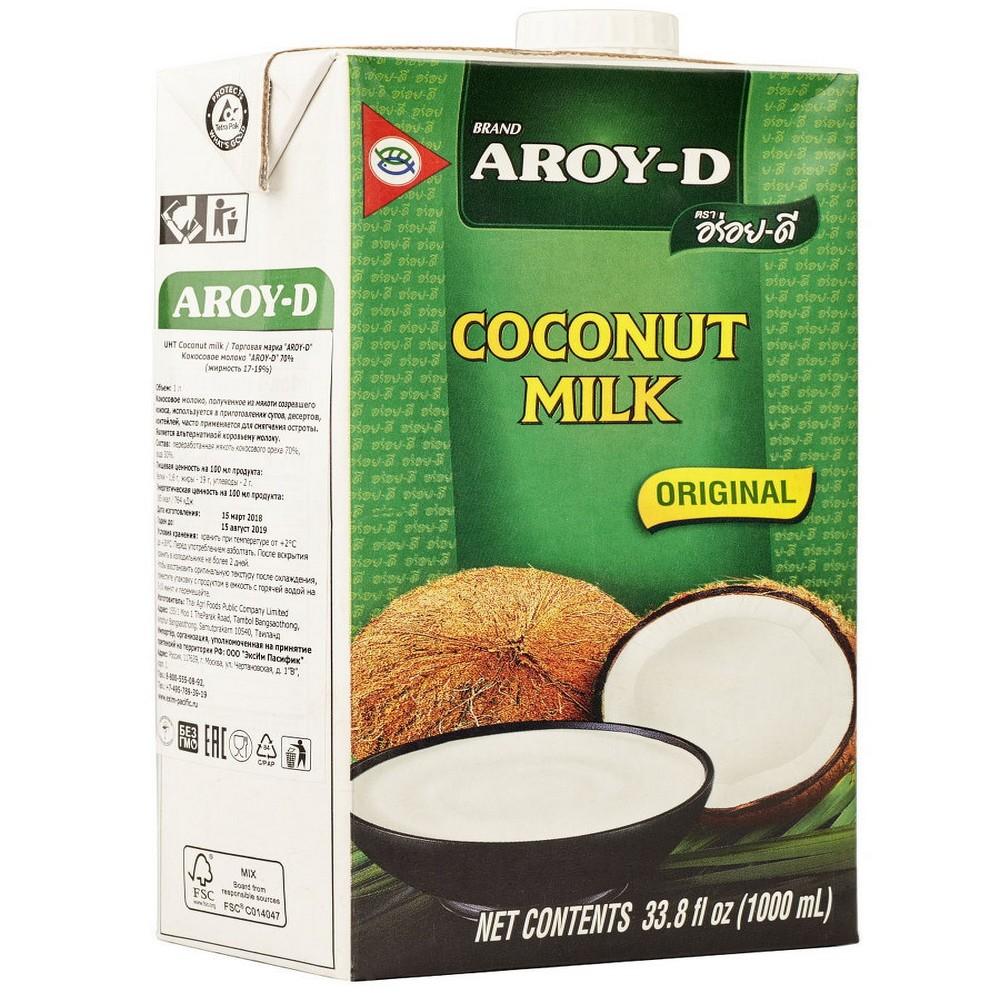 Молоко кокосовое AROY-D 1 л., ж/б