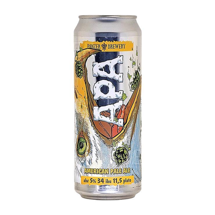 Пиво Panzer Brewery American Pale Ale светлое нефильтрованное непастеризованное 5% 450 мл., ж/б