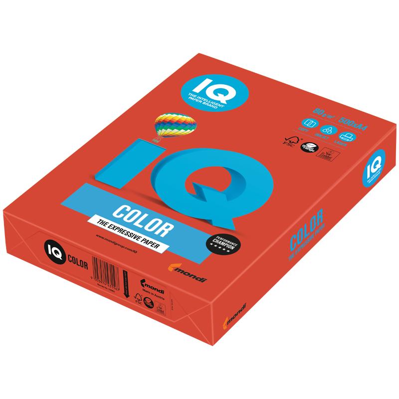 Бумага для печати IQ Color кораллово-красная А4 80 г/м² 500 листов