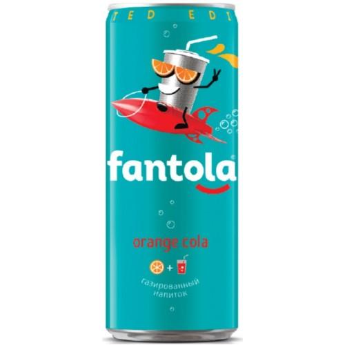 Напиток газированный Fantola апельсин кола 330 мл., ж/б