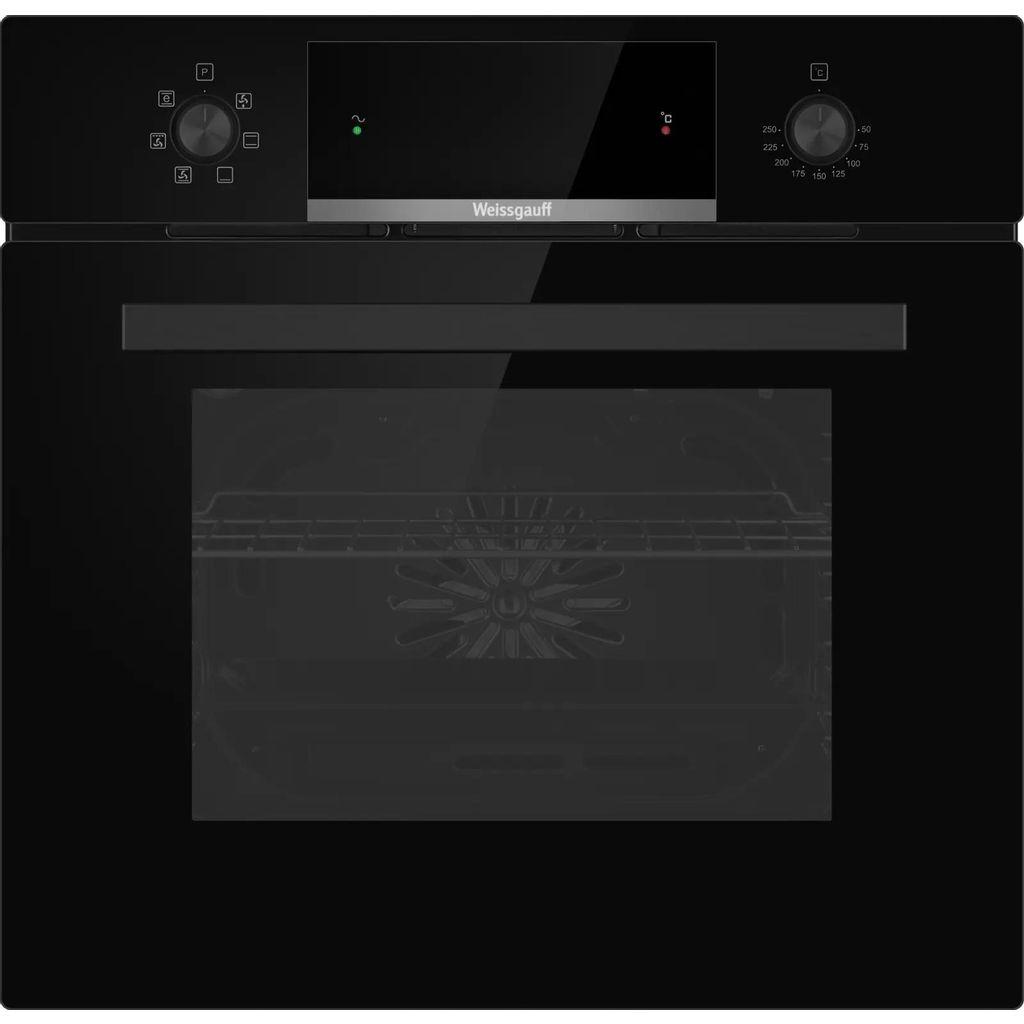 Духовой шкаф электрический WEISSGAUFF EOM 260 PDB, 60л, дверца с 3 стеклами, черный