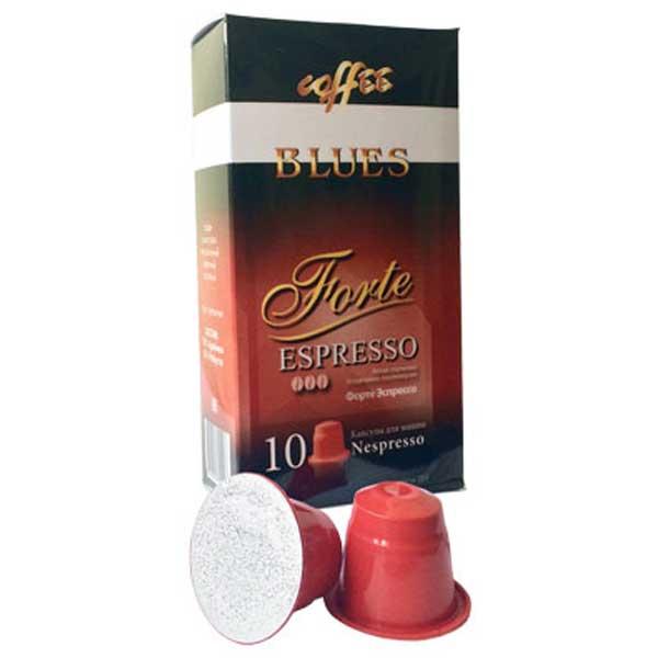 Капсулы для кофемашин NESPRESSO, Forte, натуральный кофе, BLUES, 10 шт. х 5 г, картон
