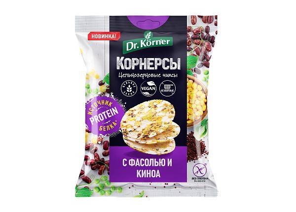 Чипсы Dr. Korner корнерсы горошек фасоль киноа 50 гр., флоу-пак