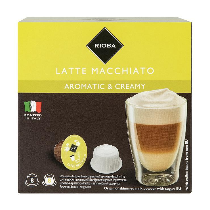 Кофе RIOBA Dolce Gusto Latte Macchiato в капсулах 8 порций 16 капсул 168 гр., картон