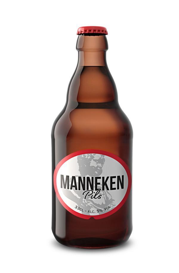 Пиво MANNEKEN Pils светлое пастеризованное фильтрованное 5% 330 мл., стекло