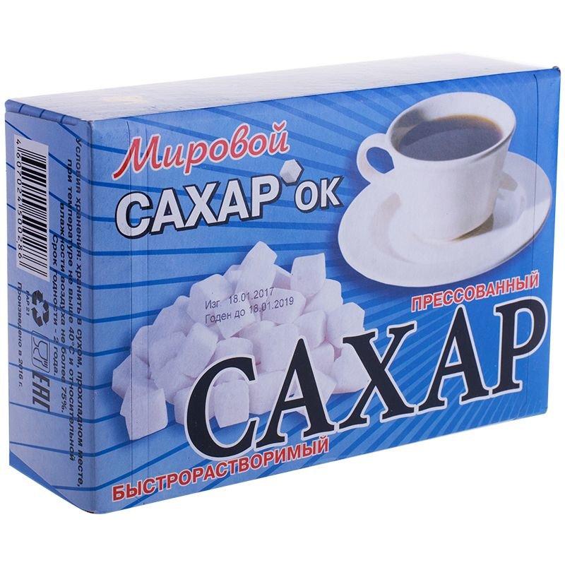 Сахар Мировой сахар'ок Прессованный быстрорастворимый, 1 кг., картон