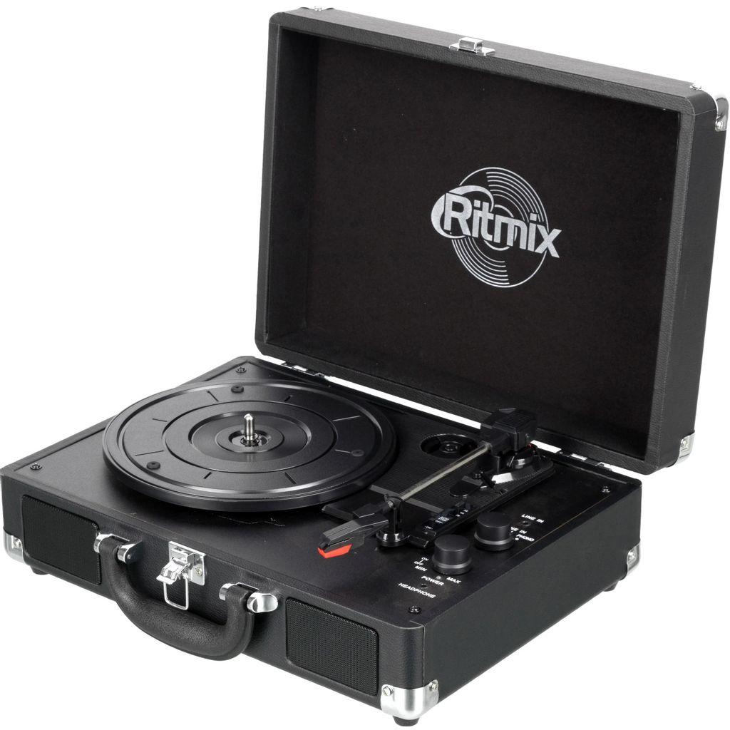 Виниловый проигрыватель Ritmix LP-120B, частично автоматический, черный [80001170]