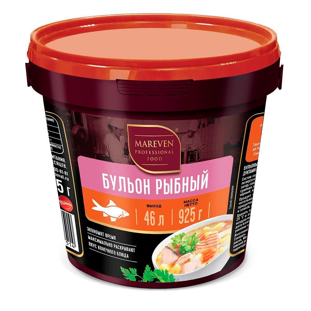 Бульон Mareven Professional Food рыбный 925 гр., ПЭТ