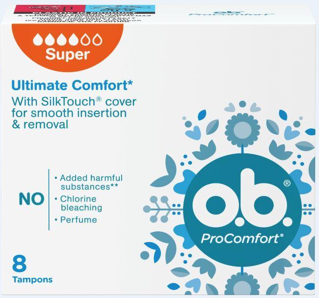 Гигиенические тампоны O.B. Procomfort Super 8 шт., картон
