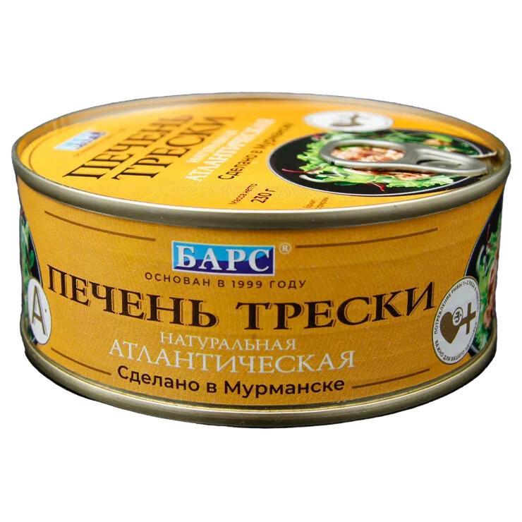 Икра трески БАРС атлантической 160 гр., ж/б