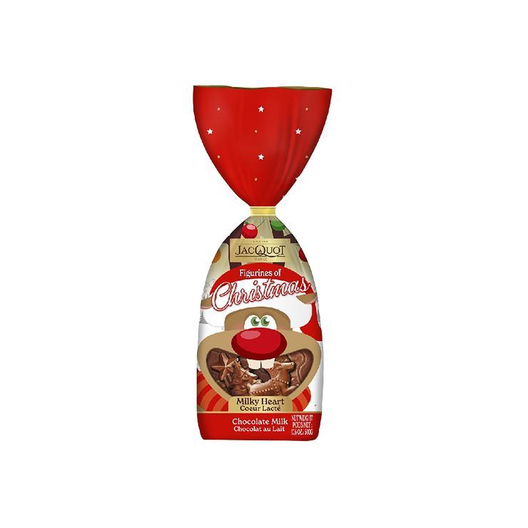 Шоколад Jacquot christmas ассорти с молочной начинкой 250 гр., пакет