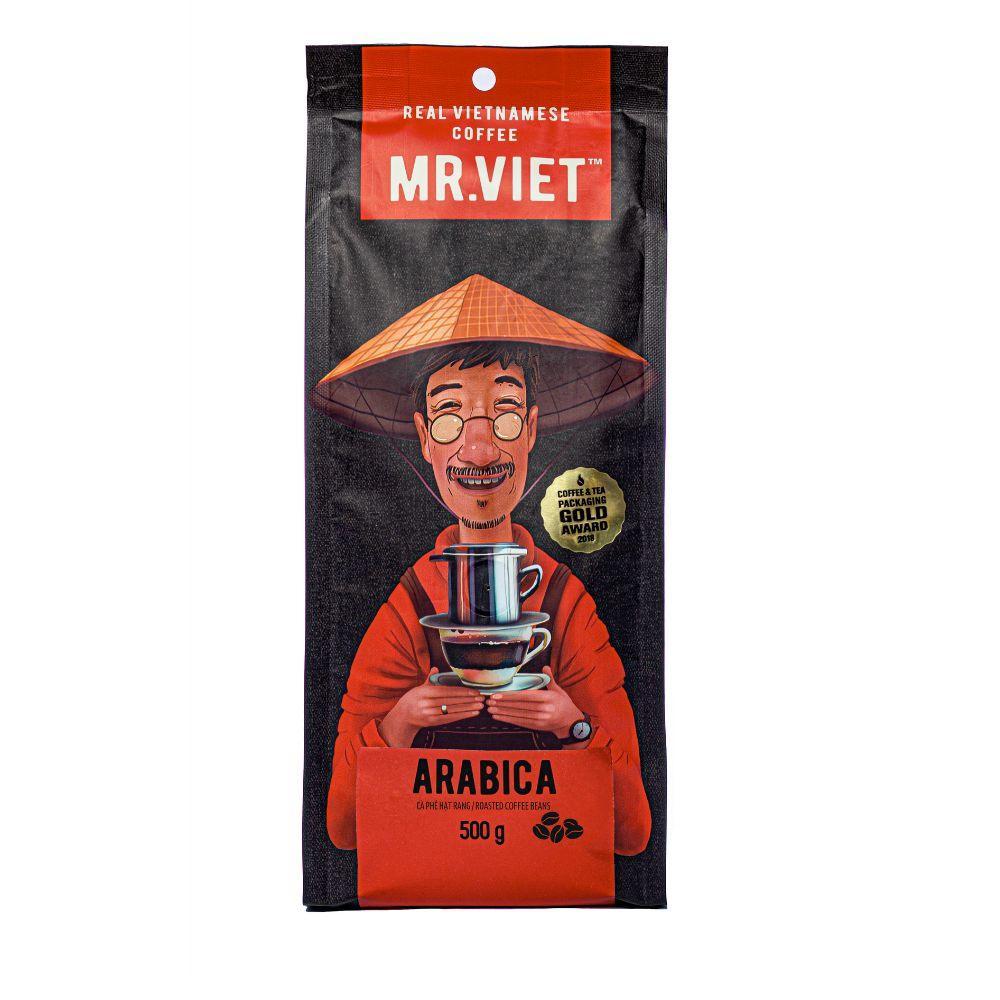 Кофе цельнозерновой Mr. Viet Арабика, 500 гр., флоу-пак