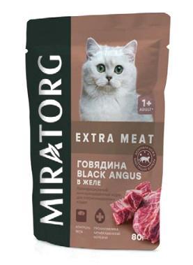 Влажный корм Winner Говядина Black Angus в желе для стерилизованных кошек 80 гр., пауч