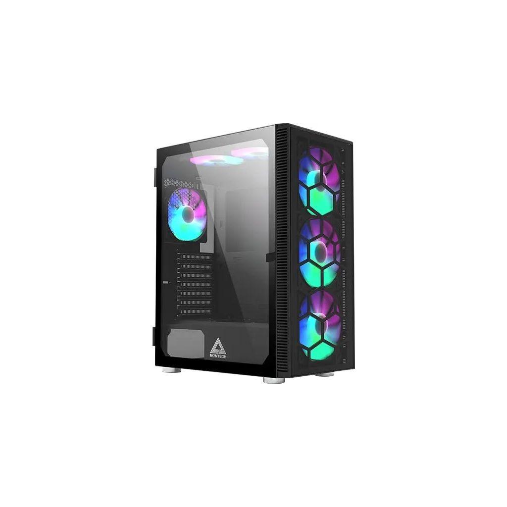 Корпус ATX MONTECH X3 Glass, Midi-Tower, без БП, черный [x3 glass bl]