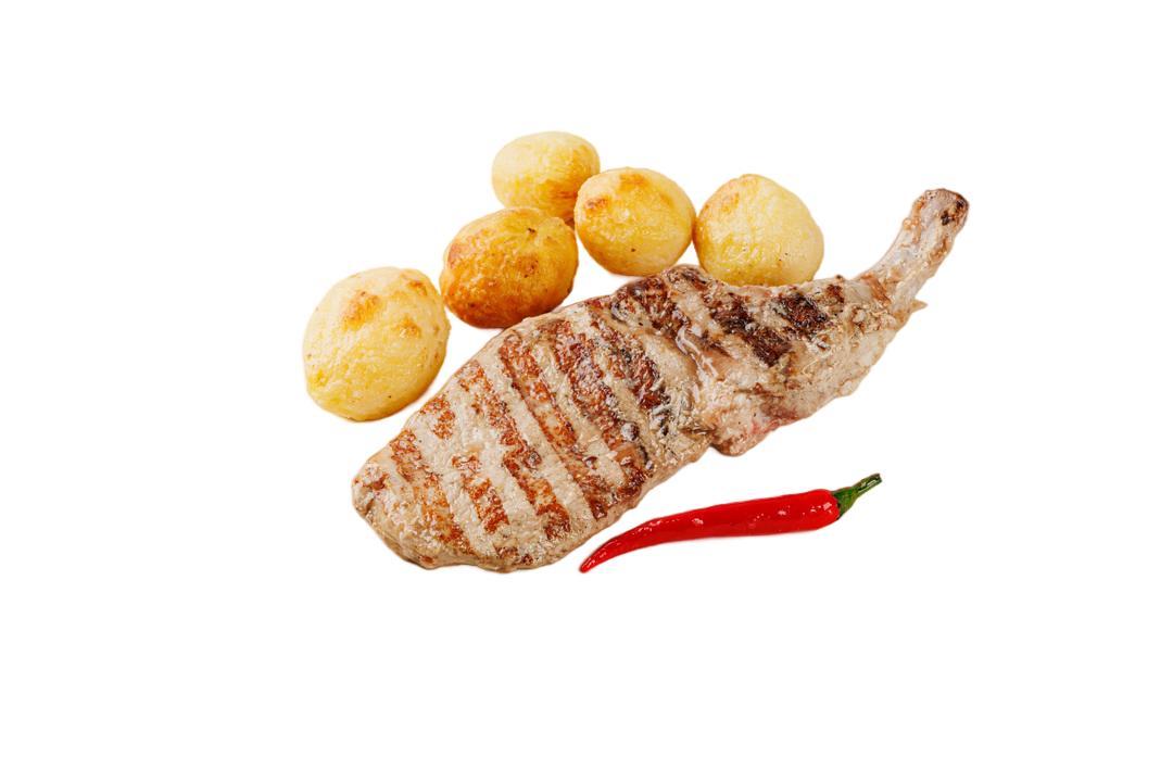 Свиная корейка Вкусвилл гриль с бэби-картофелем с шашлычным соусом 350 гр., лоток