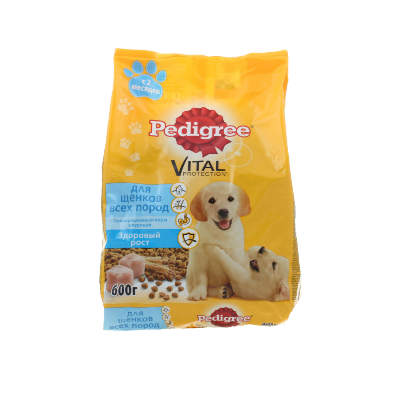 Pedigree Сухой корм для щенков с 2 мес курица 600г