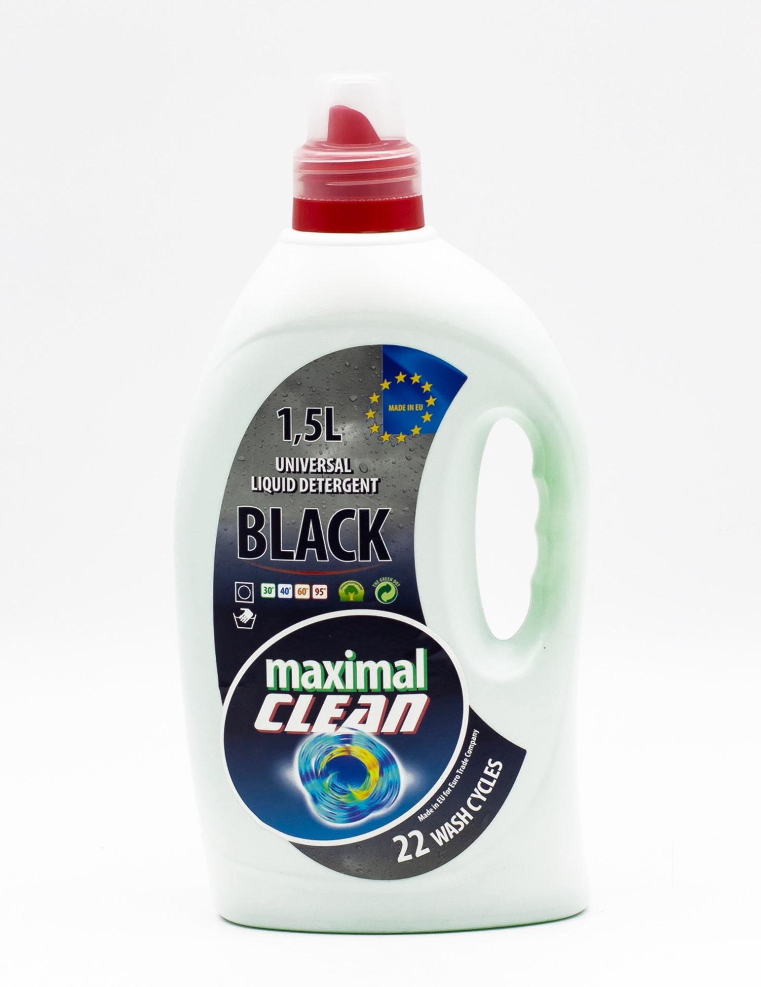Универсальное моющее средство Maximal Clean для темных тканей 1,5 л., ПЭТ