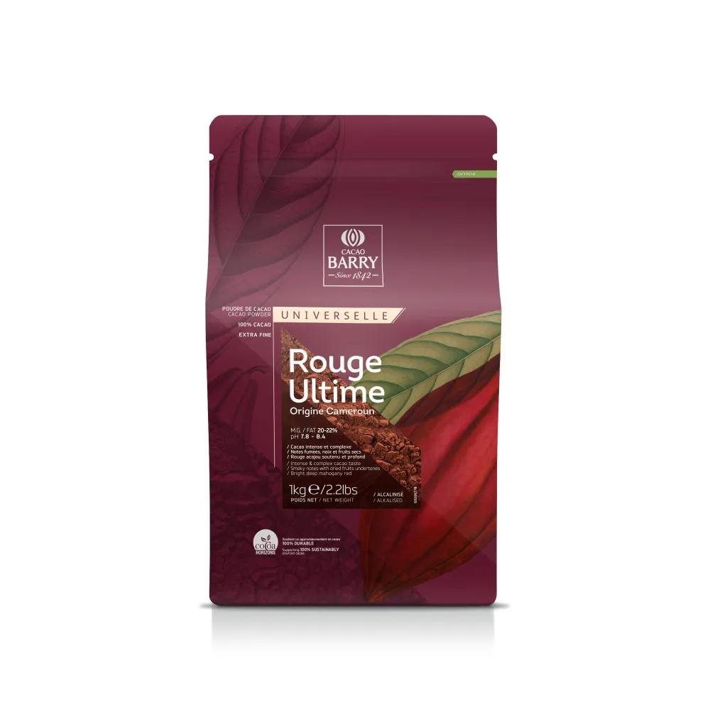 Какао-порошок Barry Callebaut Rouge Ultime алкализованный 22-20% красный 1 кг., вакуум