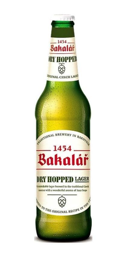 Пиво Bakalar Dry Hopped светлое холодного охмеления фильтрованное пастеризованное 5,2% 330 мл., стекло